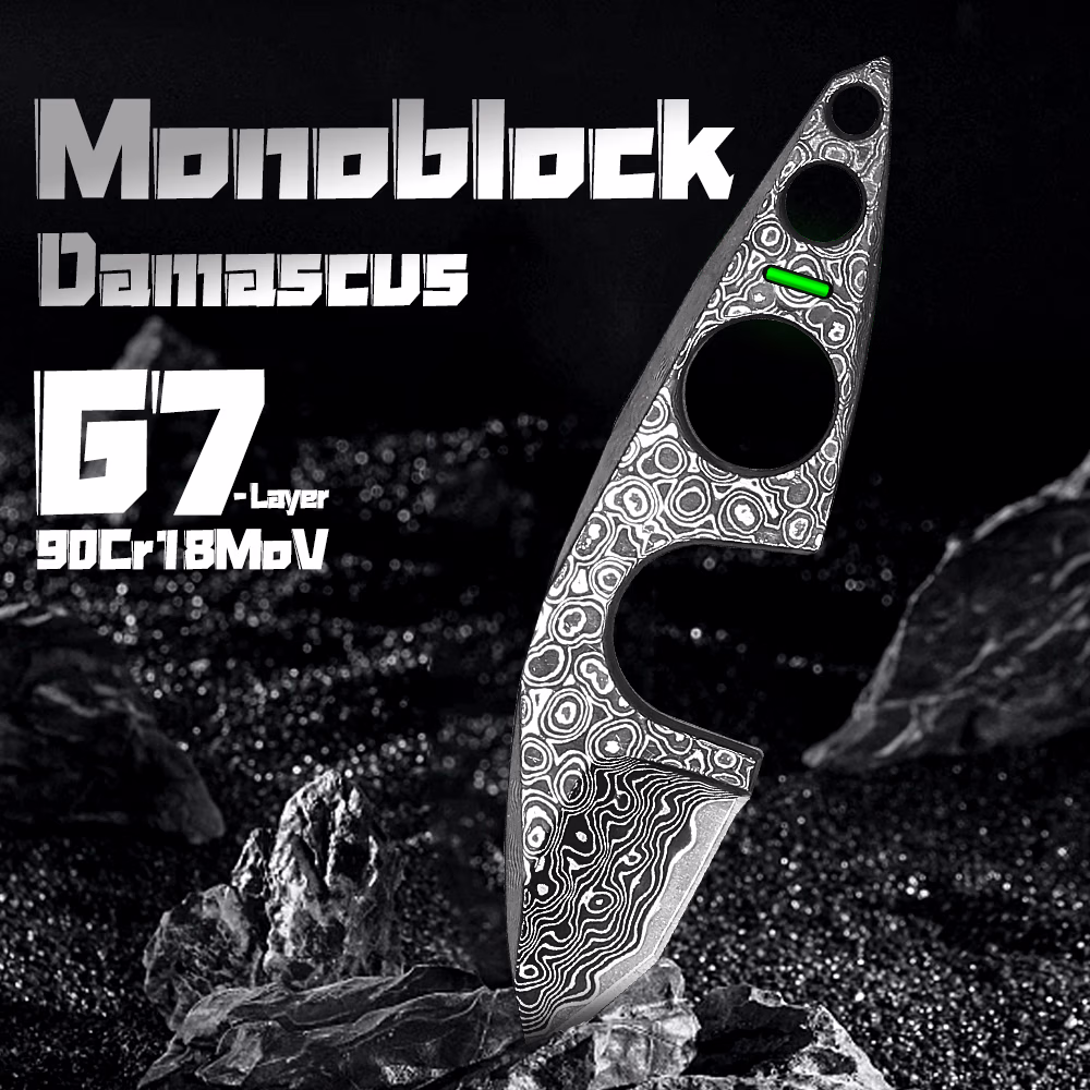 Archcore Mini Neck Knife 4: Damascus EDC, Only 1.38oz/39g